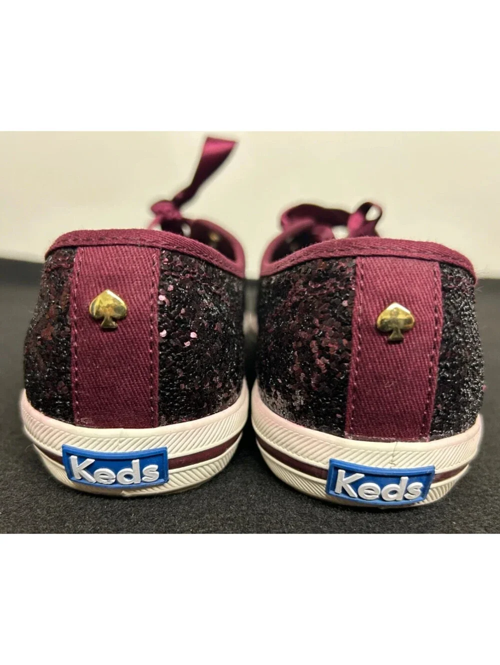 Keds Kate Spade Glitter Deep Cherry shoes size 8